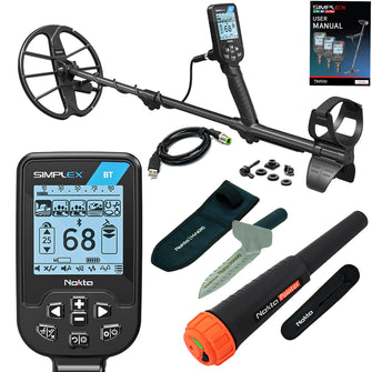 Nokta Simplex BT Waterproof Metal Detector with 11" DD Coil Pro Package