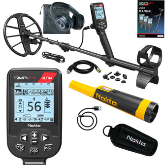 Nokta Simplex Ultra WHP Waterproof Detector with 11″ Coil & Wireless Headphones w/ Accupoint