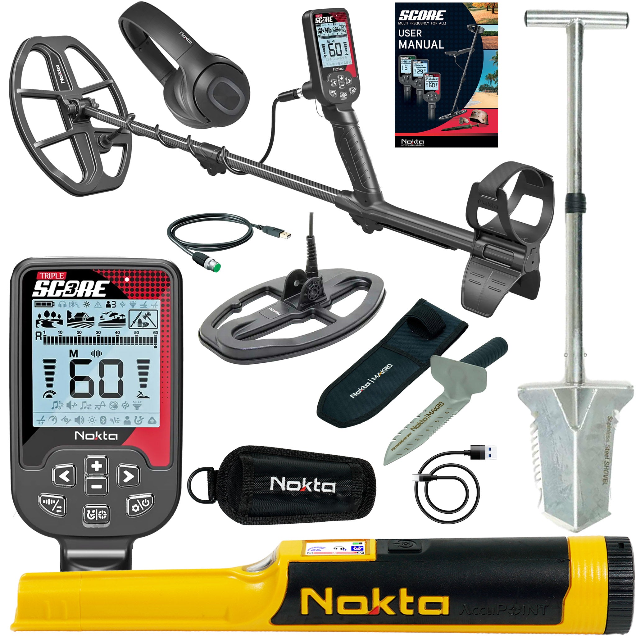 Nokta Triple Score (Score 3) PRO PACK Metal Detector with Advantage Package