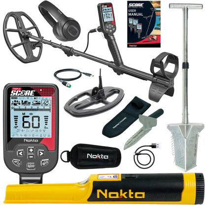 Nokta Triple Score Pro Pack metal detector bundle with accessories