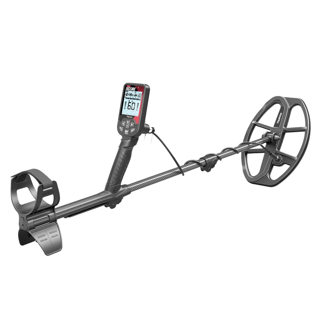 Nokta Triple Score metal detector assembled showing 2.6 lb lightweight construction.