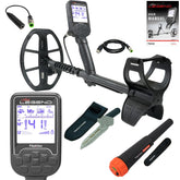 Nokta Legend SMF metal detector complete package with accessories laid out