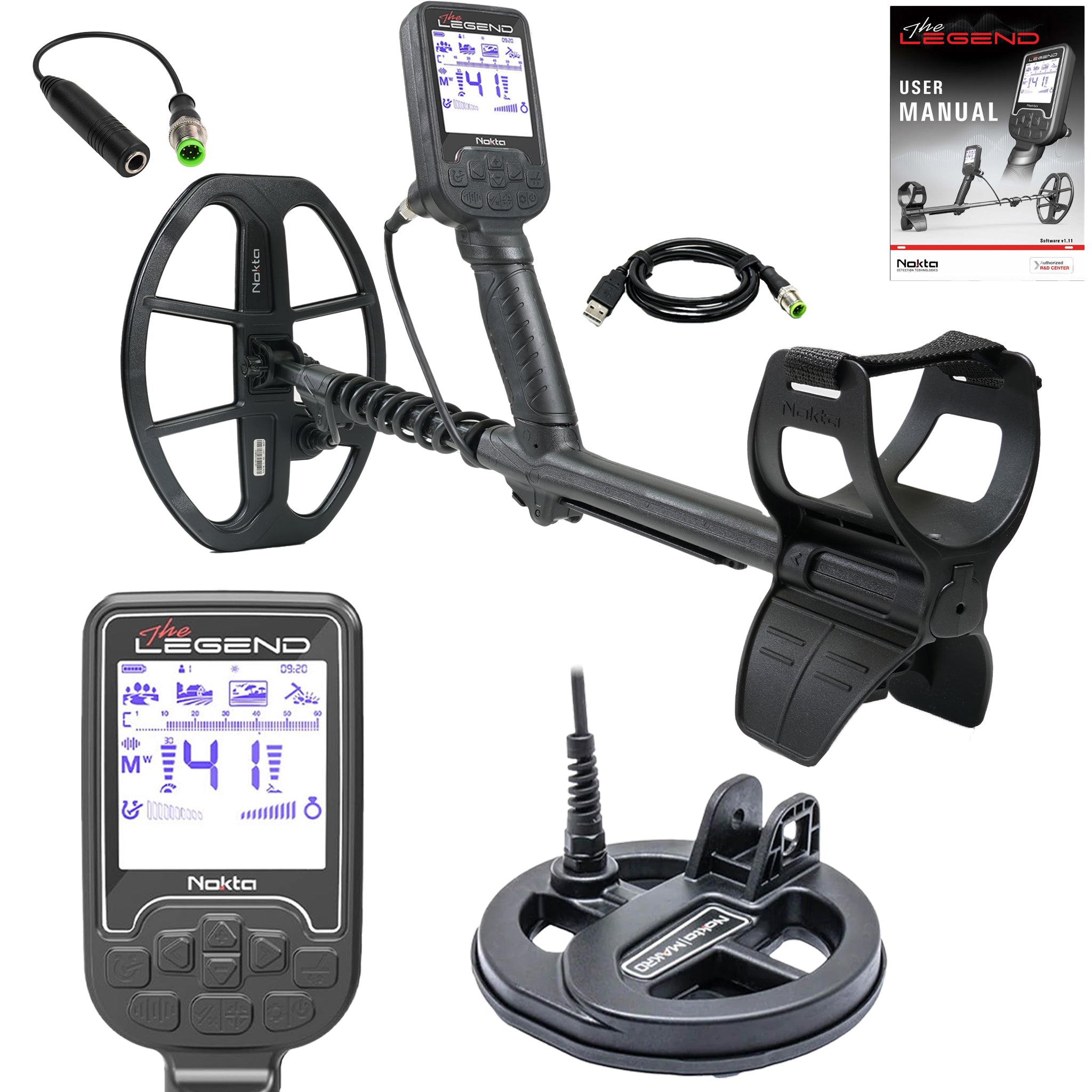 Nokta The Legend SMF Metal Detector with LG15 6" Waterproof Search Coil