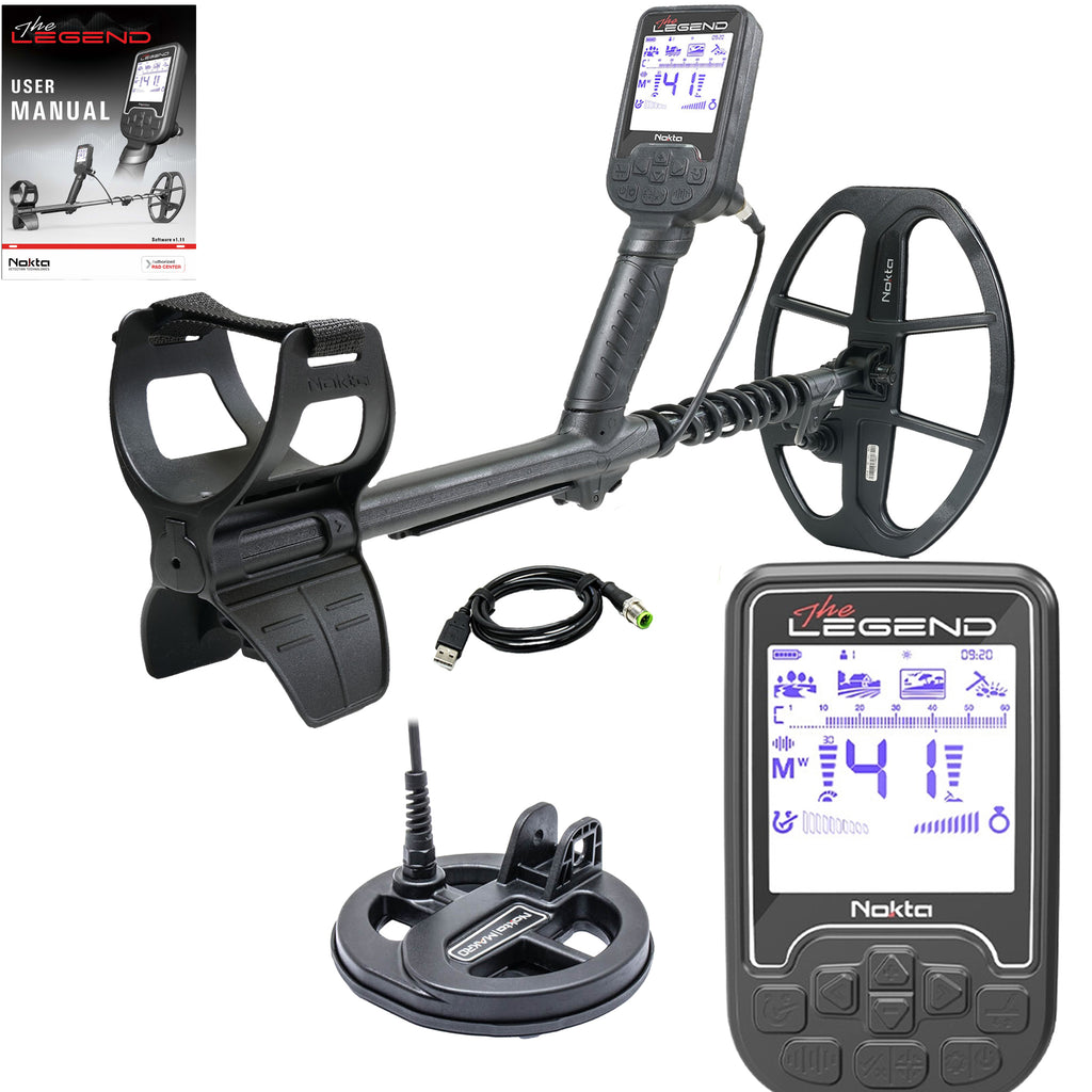 Nokta The Legend SMF Metal Detector with LG15 6" Waterproof Search Coi ...