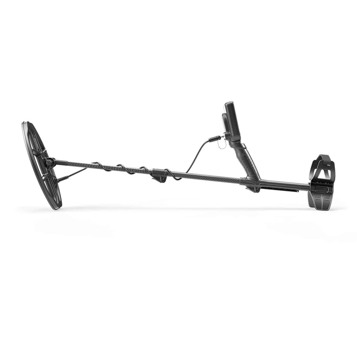 Nokta Legend metal detector folded for transport and storage