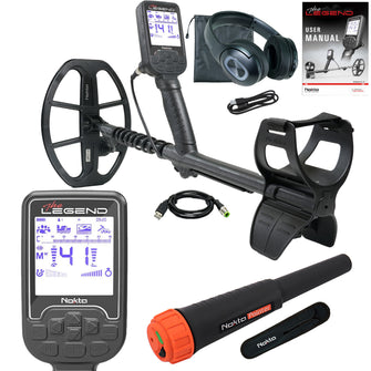 Nokta The Legend WHP Metal Detector w/ Wireless Headphones and LG30 12" x 9" Coil Starter Package