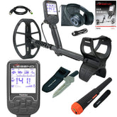 Nokta Legend WHP metal detector complete package with wireless headphones and accessories
