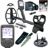 Nokta Legend SMF Pro Pack metal detector with carbon fiber shaft and wireless headphones