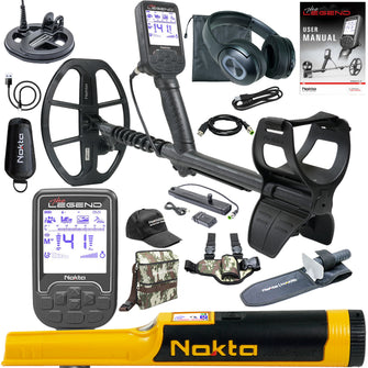 Nokta The Legend SMF Metal Detector Pro Pack w/ Wireless Headphones and LG30 12″ X 9″ Coil and Starter Pack Accupoint