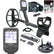Nokta Legend metal detector with 12-inch and 6-inch search coils plus Bluetooth headphones
