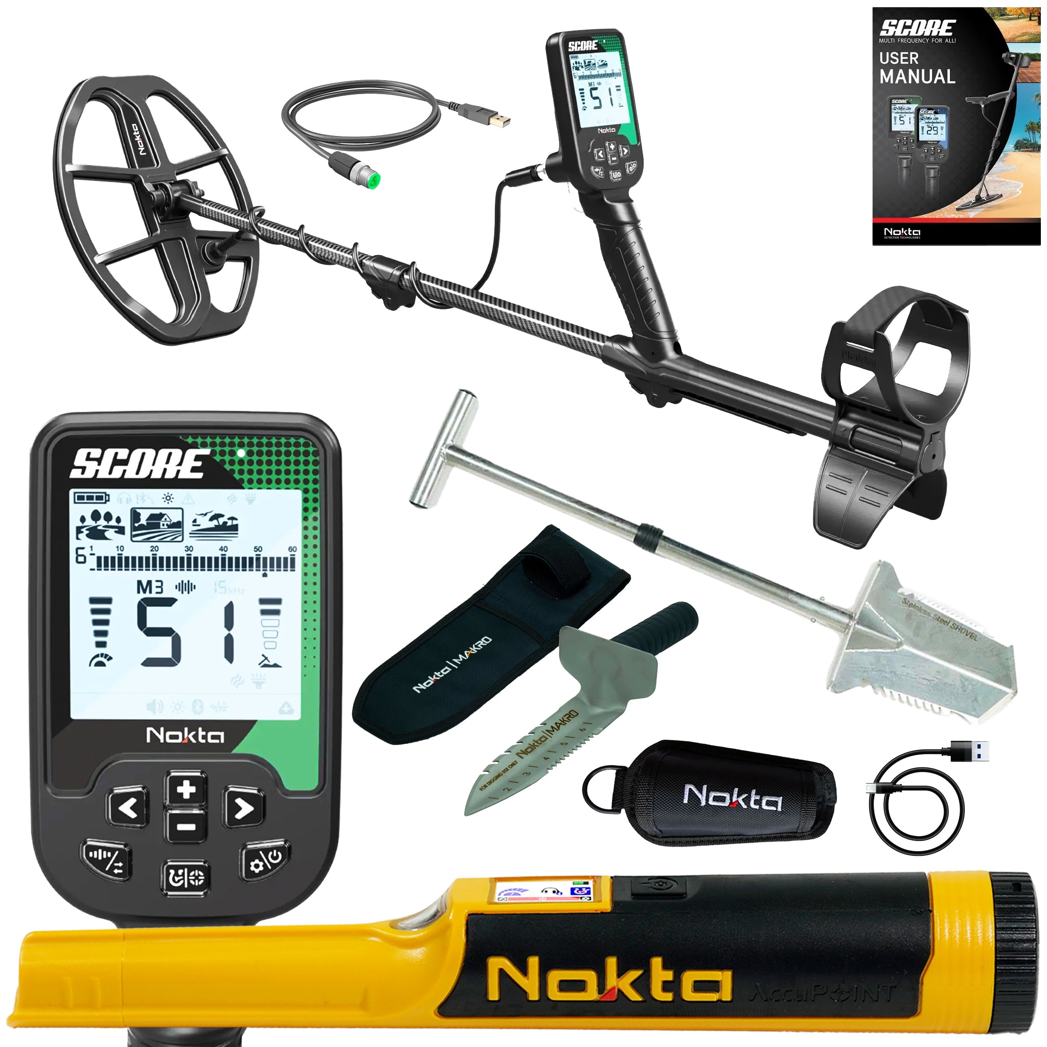 Nokta Score SMF Waterproof Metal Detector Advantage Package