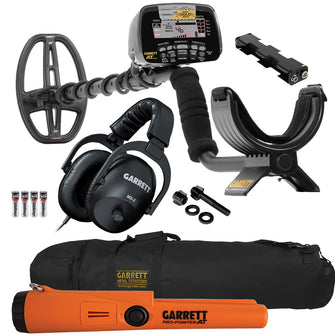 Garrett AT Gold Metal Detector with Pro-Pointer AT Pinpointer and Carry Bag