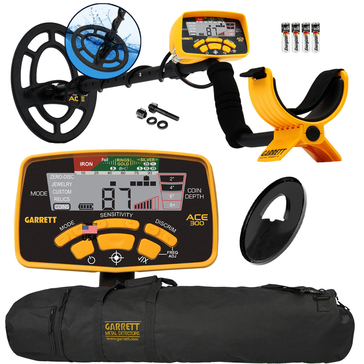 Garrett ACE 300 Metal Detector with Carry Bag