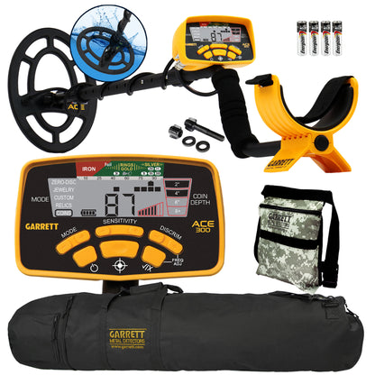 Garrett ACE 300 with Carry Bag & Finds Pouch Bundle