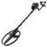 A black Garrett AT-6100 metal detector with a spiral coil, walk-through guard, and ergonomic handle, shown on a solid white background.