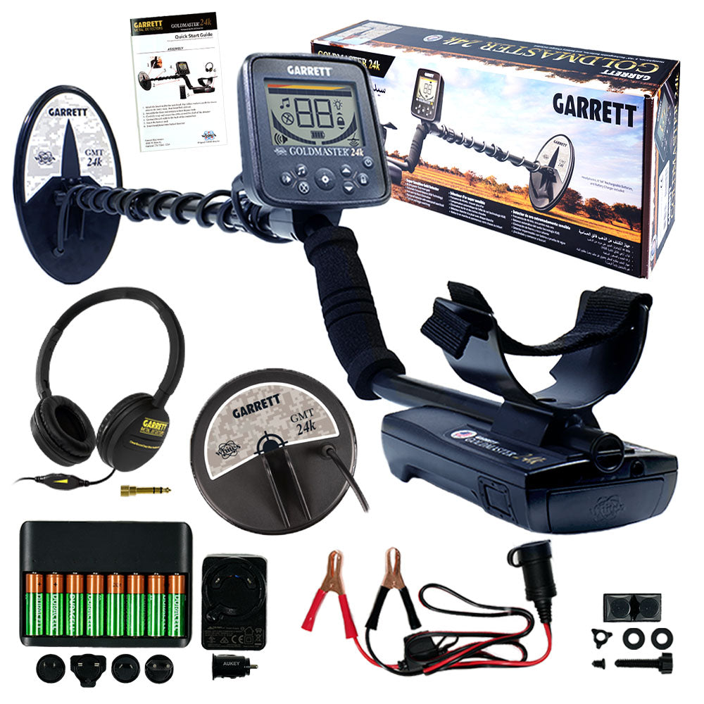 Garrett Goldmaster 24k Metal Detector w/ 6" x 10" DD Elliptical and 6" Round Concentric Coil