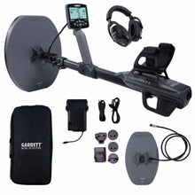 Garrett Axiom Metal Detector with 13"x11" DD Coil, 11"x7" Mono Coil, MS-3 Headphone, and Pinpointer