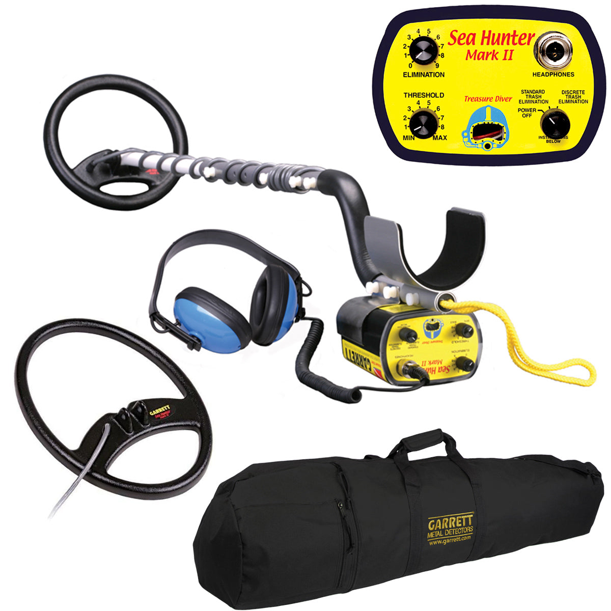 Garrett Sea Hunter Mark II Underwater Metal Detector with Carry Bag