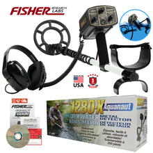 Fisher 1280X Metal Detector with 8" Concentric Waterproof Search Coil