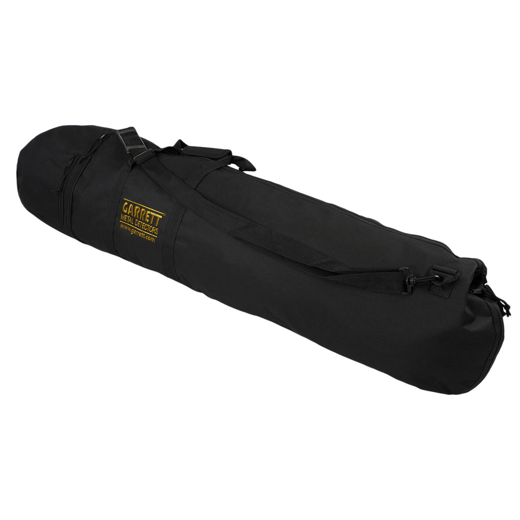 Garrett protective carry bag sized to hold AT MAX detector with search coil attached