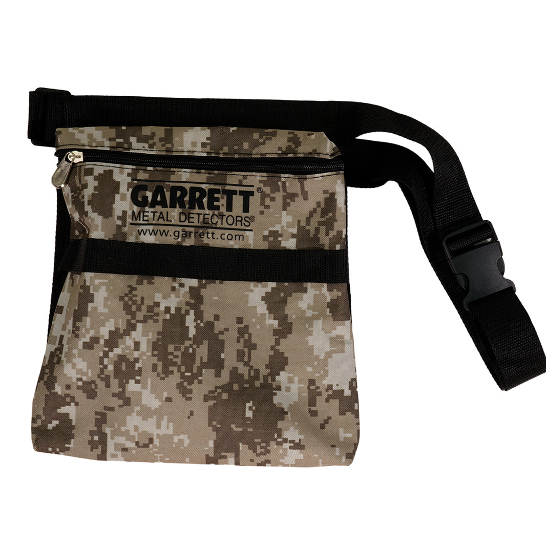 Garrett Camo Canvas Metal Detecting Finds Pouch with Belt