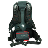 Nokta backpack main compartment open showing metal detector storage space