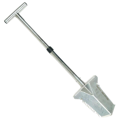Nokta stainless steel premium shovel with T-handle and serrated blade