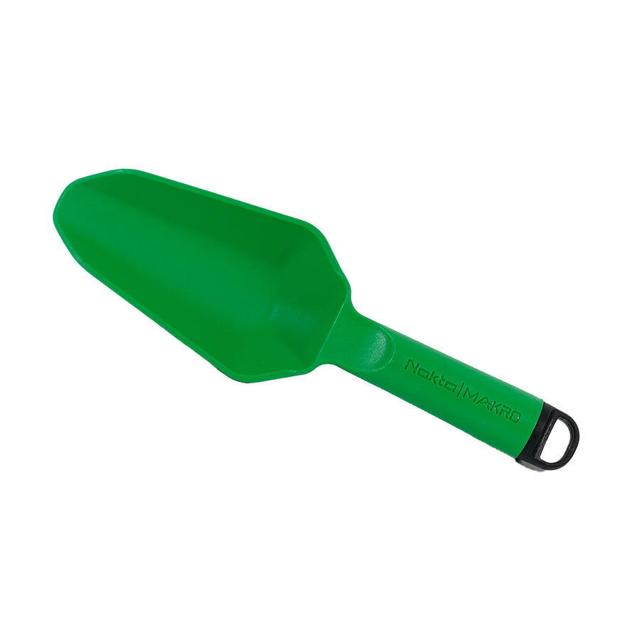 Green Nokta Kids Sand Scoop displaying durable plastic construction and child-friendly size