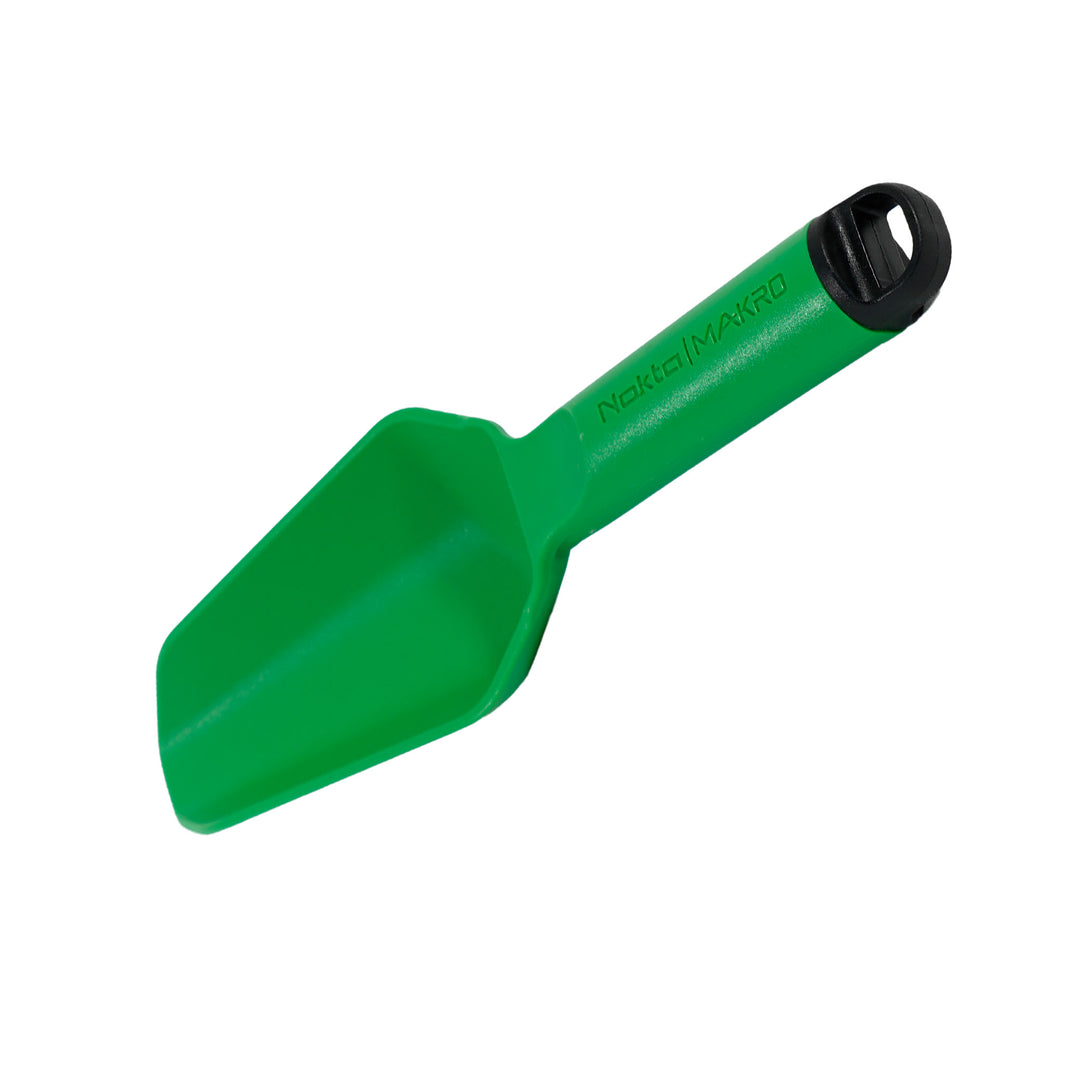 Nokta Cool Kids Sand Scoop in bright green plastic showing lightweight design
