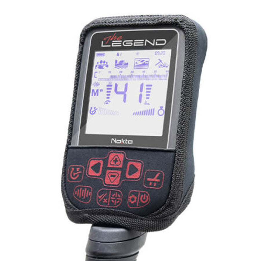 Nokta Legend control box cover showing clear front panel and protective housing design