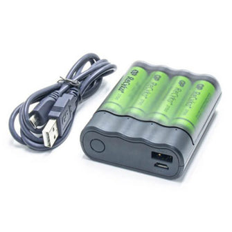 Nokta USB Charger and 4 Rechargeable Batteries for Impact Metal Detector