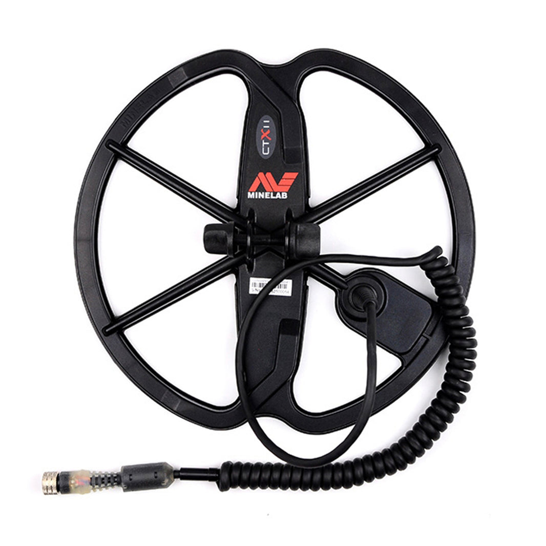 Minelab 11-inch DD search coil for CTX 3030 with protective skidplate and coil cover