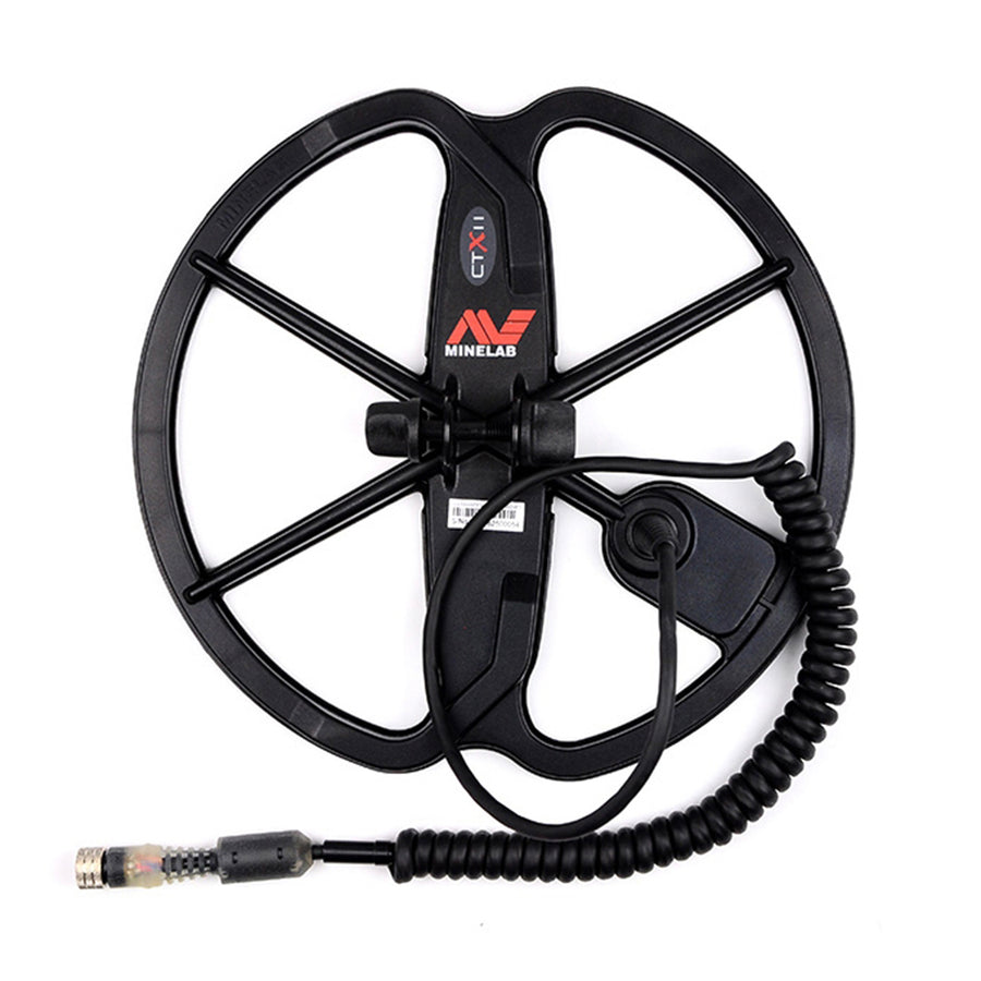 Minelab 11-inch DD search coil for CTX 3030 with protective skidplate and coil cover