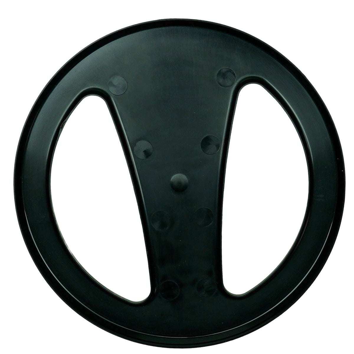 Close-up view of Minelab X-TERRA 10.5 inch coil cover protective plate