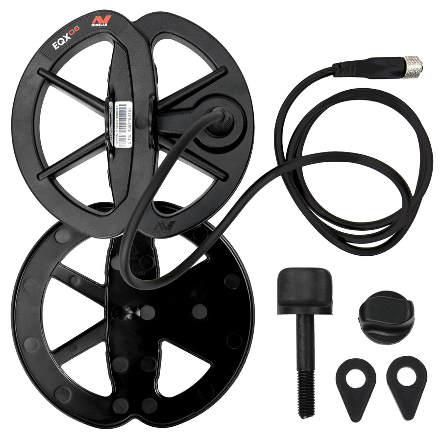 Minelab EQX06 6 in Double-D coil with skid plate included with the EQUINOX 900