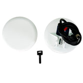 Minelab GM05 5 in coil with coil cover, cable and mounting bolt laid out