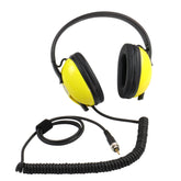 A view of the Minelab Waterproof Headphones for Equinox & Manticore, including the cable, shown against a white background