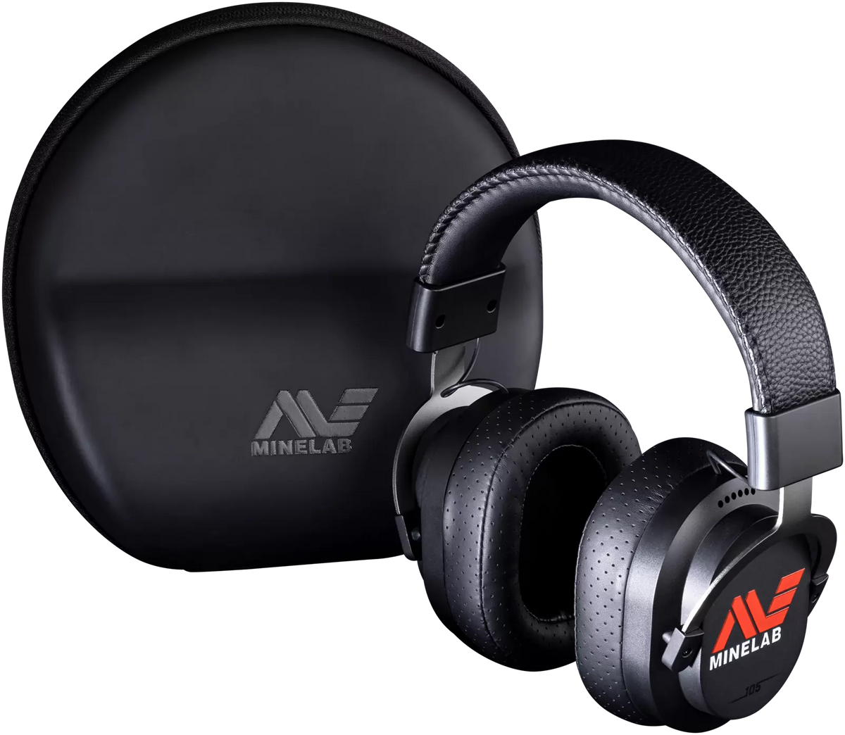 Minelab ML105 wireless headphones with adjustable headband and soft foam ear cushions