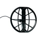Minelab Manticore 11 inch coil showing DD configuration and connector cable
