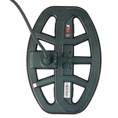 Minelab V8X 8 inch by 5 inch elliptical Double-D coil included in the X-Terra Elite Expedition Pack.