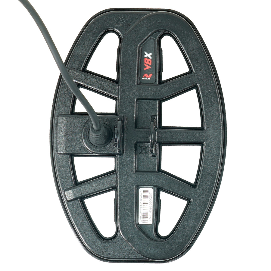 Minelab V8X 8x5 waterproof DD search coil with protective skid plate