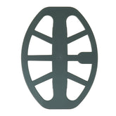 Minelab V12X DD coil bottom view showing elliptical shape and construction