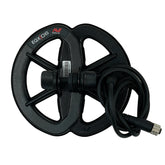 Minelab 6-inch EQX 06 waterproof coil side view showing DD configuration