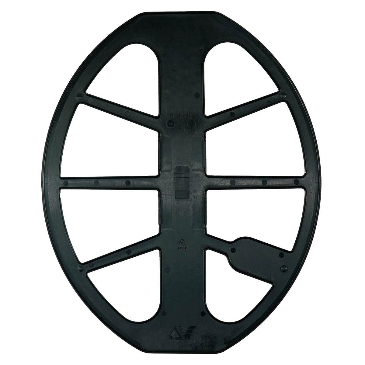 Black skidplate coil cover for the Minelab EQX 15 coil, included in the bundle