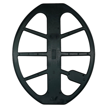 Black skidplate coil cover for the Minelab EQX 15 coil, included in the bundle