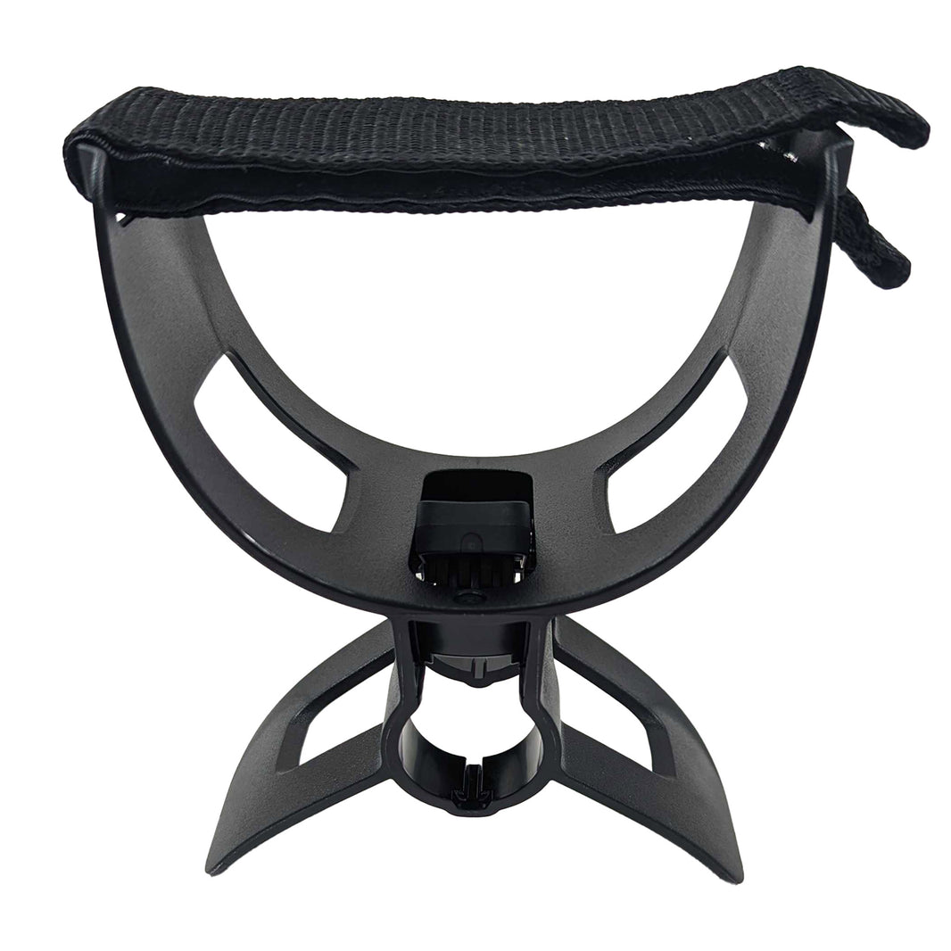 Minelab Equinox 700/900 ergonomic armrest side view showing curved design