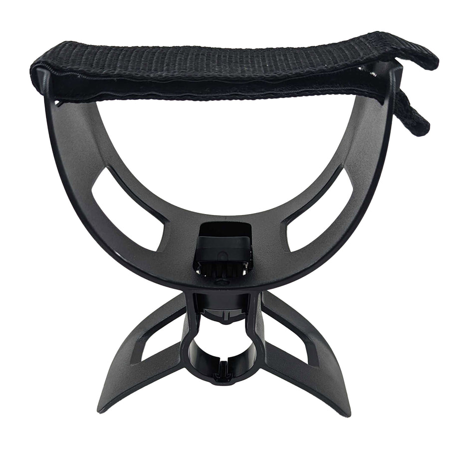 Minelab Equinox 700/900 ergonomic armrest side view showing curved design