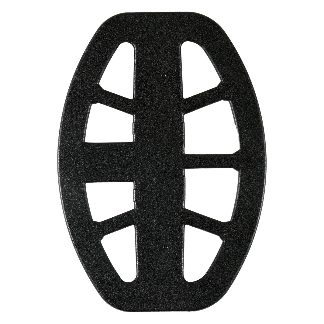 Minelab M8 coil cover shown protecting elliptical DD search coil