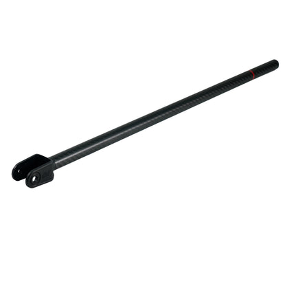 Full length of the Minelab Manticore carbon fiber lower shaft, yoke at one end, open at the other