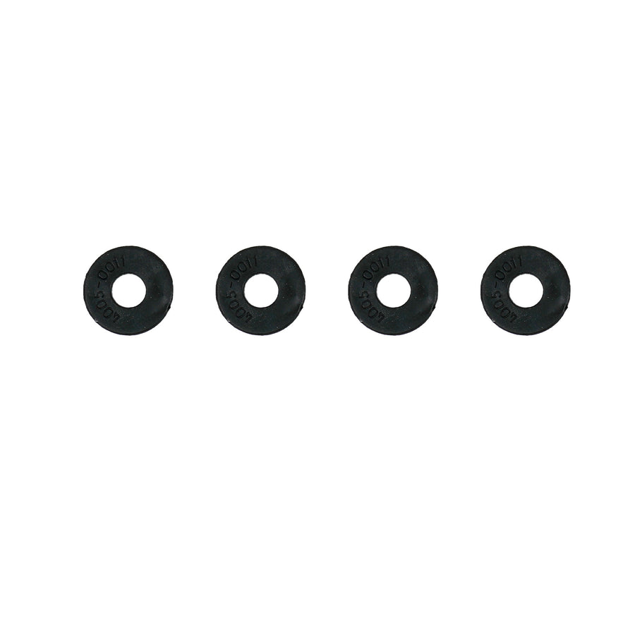 Close-up view of Minelab coil washers showing 4-prong design